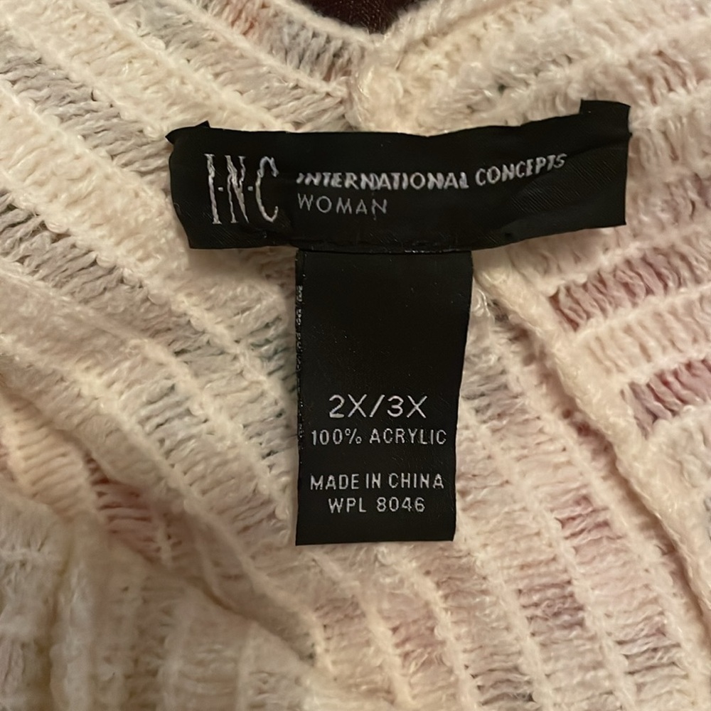 INC modern chic buttercream poncho​​​ - Picture 3 of 4